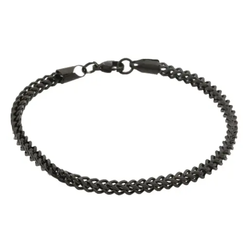 [352196] PULS. CADENA NEGRA CUADRADA, ACERO