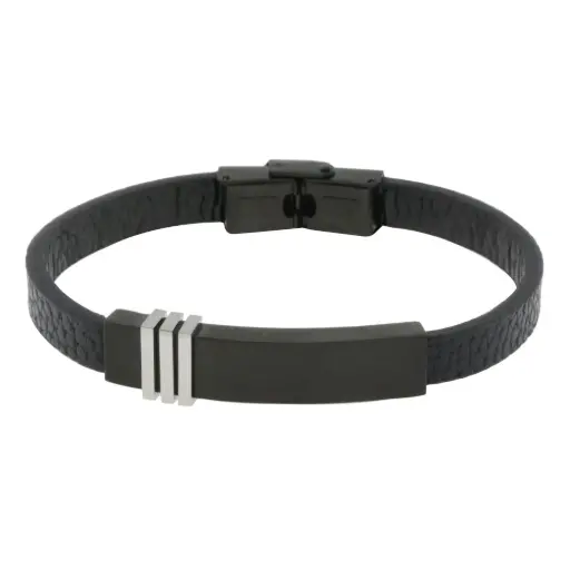 [352238] PULS PLACA NEGRA TRES AROS, ACERO