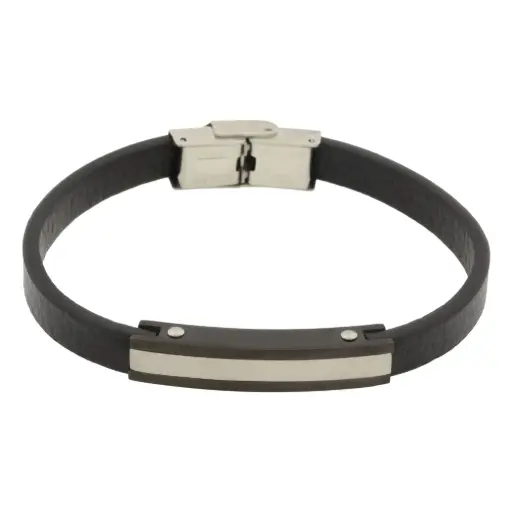 [352247] PULS PLACA LÍNEAS NEGRAS, ACERO