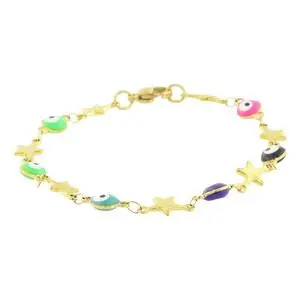 [352258] PULS. OJITOS COLORES Y ESTRELLAS, ACERO DORADO