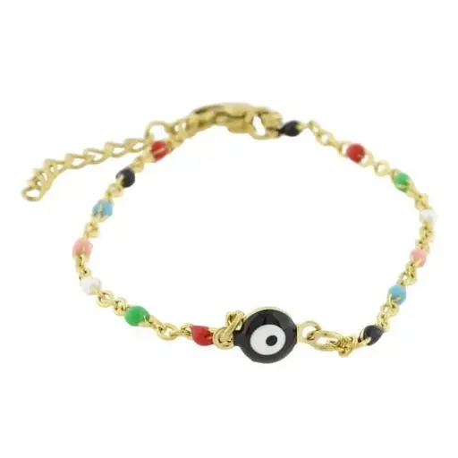 [352277] PULS OJITOS COLORES, ACERO DORADO