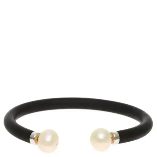 [7502247914551] AZCA-014PU PULS. CAUCHO AZUL MARINO DOS PERLAS, DETALLES PLATA