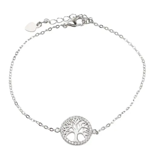 [242072] PULS ARBOL BISEL PAVÉ, PLATA RODIZADA