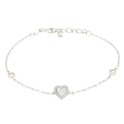 [242082] PULS CORAZON MADREPERLA, PLATA RODIZADA