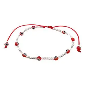 [242092] PULS OJOS BOLITAS ROJOS, PLATA 925