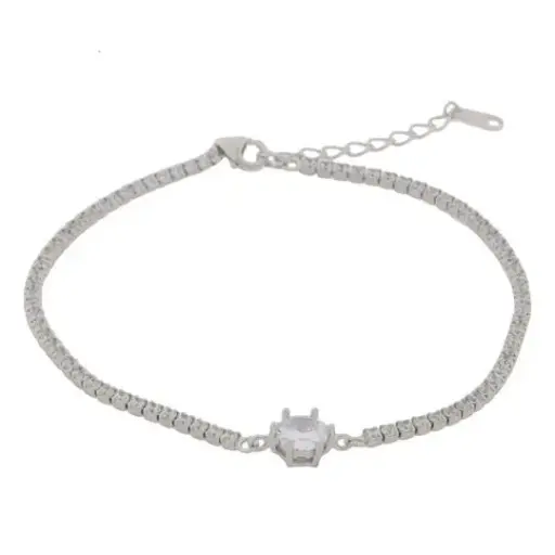 [242094] PULS ITALIANA ZIRCONIA CENTRAL, PLATA -925