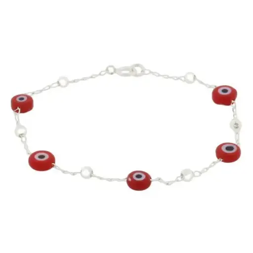 [242096] PULS CINCO OJITOS ROJOS, PLATA .925