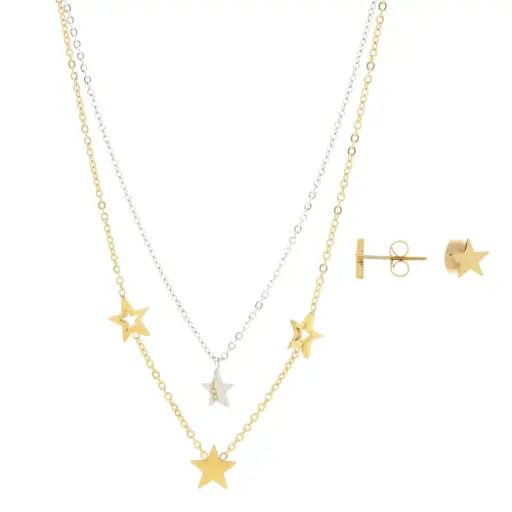 [372054] SET ESTRELLAS BICOLOR, ACERO
