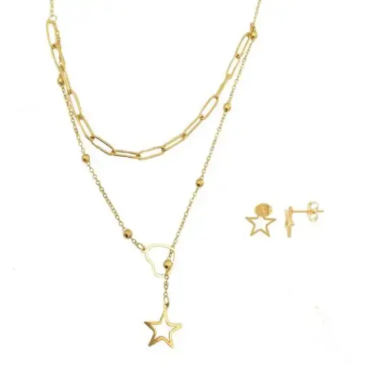 [372058] SET ESTRELLAS CALADAS, ACERO DORADO