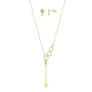 [372065] SET CRUCES, ACERO DORADO