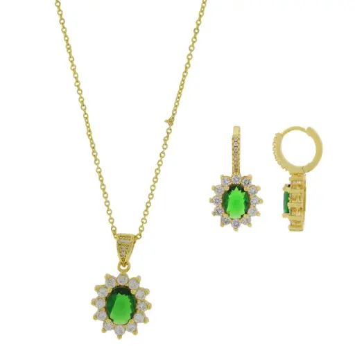 [460004] SET OVALO VERDE, CHAPA